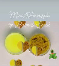 Load image into Gallery viewer, Pineapple Mint | Lip Balm &amp; Lip Scrub Set
